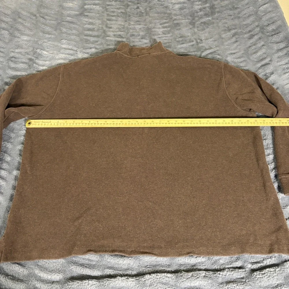 Polo Ralph Lauren Mens 2XLT Brown Cotton Quarter Zip Pullover Sweater Mock Neck